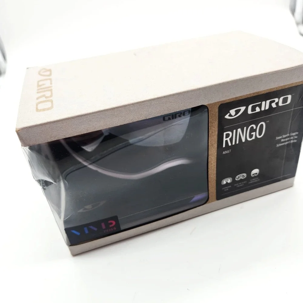 Giro Ringo Ski Snowboard Goggles VIVID Zeiss Lens OTG Anti-Fog‎ White Wordmark